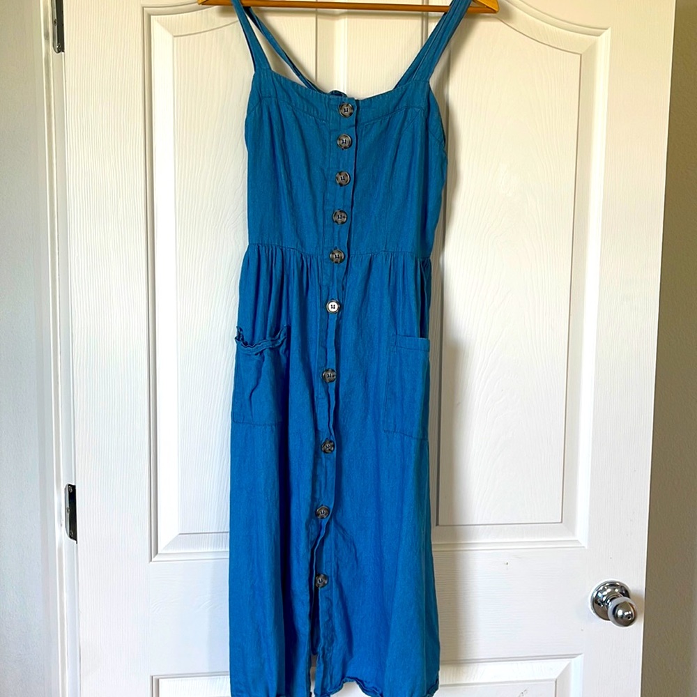 Chambray midi dress